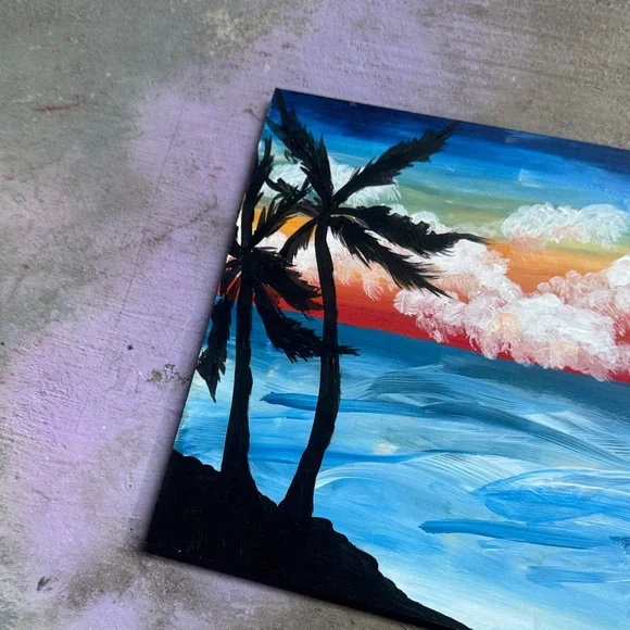 Tropical Sunset Canvas Art - Picture 7 of 10